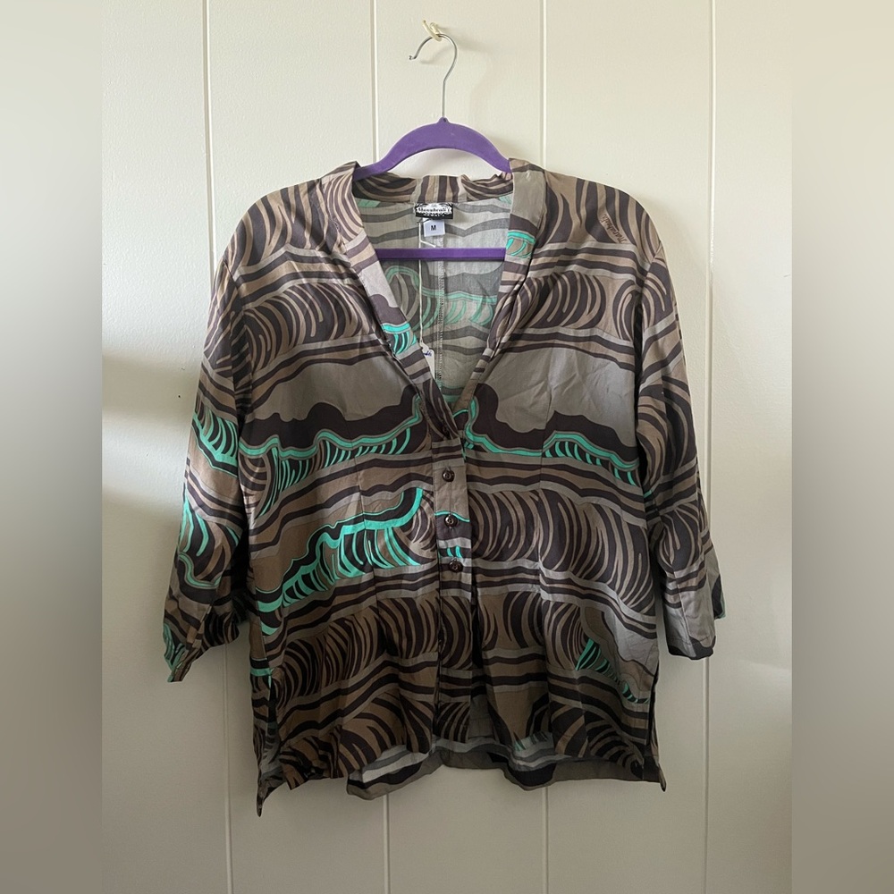 *SOLD* MANUHEALI’I cardigan blouse kaiwi print ~ size medium